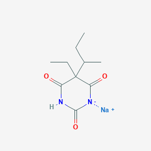 molecular formula C10H15N2NaO3 B1260075 Barbituric acid, 5-ethyl-5-isobutyl-, sodium salt CAS No. 3330-61-8