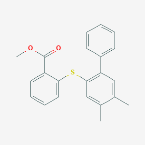 Benzoic acid, 2-[(4,5-dimethyl[1,1'-biphenyl]-2-yl)thio]-, methyl ester