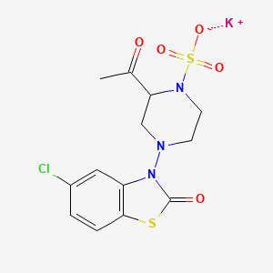 Potassium 4-(5-chloro-2-oxo-3(2H)-benzothiazolyl)acetyl-1-piperazine sulfonate