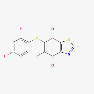 4,7-Benzothiazoledione, 6-[(2,4-difluorophenyl)thio]-2,5-dimethyl-