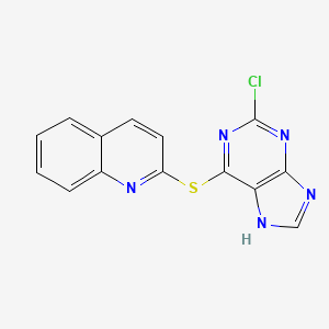 2-[(2-chloro-7H-purin-6-yl)sulfanyl]quinoline