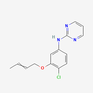 N-{3-[(But-2-en-1-yl)oxy]-4-chlorophenyl}pyrimidin-2-amine