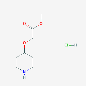 molecular formula C8H16ClNO3 B126009 (哌啶-4-氧基)-乙酸甲酯盐酸盐 CAS No. 146117-95-5