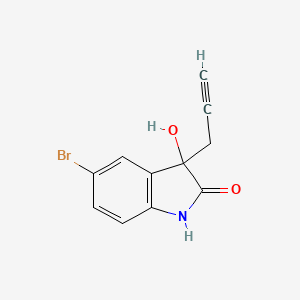 5-Bromo-3-hydroxy-3-(prop-2-yn-1-yl)-1,3-dihydro-2H-indol-2-one