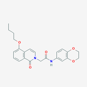 molecular formula C23H24N2O5 B1260097 2-(5-butoxy-1-oxo-2-isoquinolinyl)-N-(2,3-dihydro-1,4-benzodioxin-6-yl)acetamide 