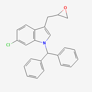 1H-Indole, 6-chloro-1-(diphenylmethyl)-3-(oxiranylmethyl)-