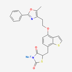 molecular formula C24H19N2NaO4S2 B1260105 埃达格列净钠 CAS No. 369631-81-2