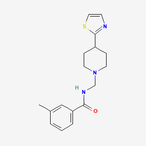 3-Methyl-N-{[4-(1,3-thiazol-2-yl)piperidin-1-yl]methyl}benzamide