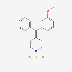 molecular formula C20H23NO3S B12601059 1-(Methanesulfonyl)-4-[(3-methoxyphenyl)(phenyl)methylidene]piperidine CAS No. 916976-43-7