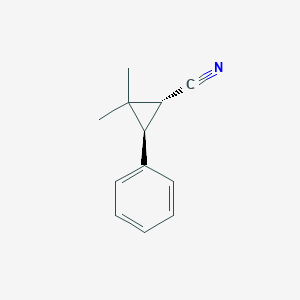 molecular formula C12H13N B12601077 (1R,3R)-2,2-Dimethyl-3-phenylcyclopropane-1-carbonitrile CAS No. 646995-51-9