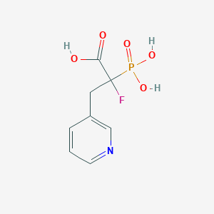 molecular formula C8H9FNO5P B1260108 2-Fluoro-3-(3-pyridinyl)-2-phosphonopropionic acid 
