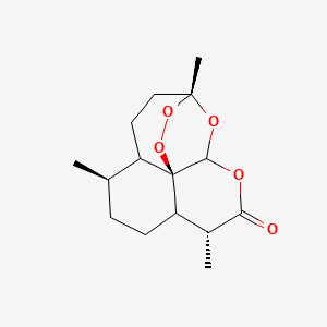 molecular formula C15H22O5 B1260109 3,12-Epoxy-12H-pyrano[4,3-j]-1,2-benzodioxepin-10(3H)-one, octahydro-3,6,9-trimethyl-, (3R,5aS,6R,8aS,9R,12S,12aR)- 