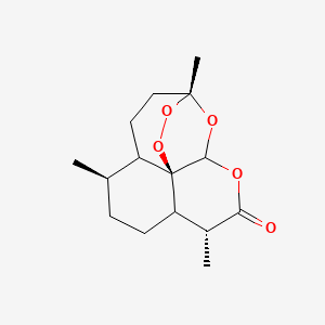 molecular formula C15H22O5 B1260109 3,12-环氧-12H-吡喃并[4,3-j]-1,2-苯二氧七环-10(3H)-酮，八氢-3,6,9-三甲基-，(3R,5aS,6R,8aS,9R,12S,12aR)- 