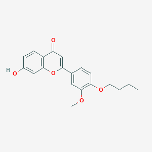 molecular formula C20H20O5 B12601105 2-(4-Butoxy-3-methoxyphenyl)-7-hydroxy-4H-1-benzopyran-4-one CAS No. 631922-05-9