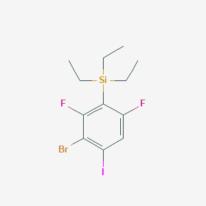 molecular formula C12H16BrF2ISi B12601129 Silane, (3-bromo-2,6-difluoro-4-iodophenyl)triethyl- CAS No. 651027-11-1