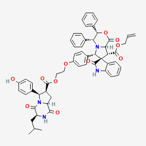 prop-2-enyl (3S,3'S,4'R,6'S,8'R,8'aR)-6'-[4-[2-[(3S,6R,7S,8aS)-6-(4-hydroxyphenyl)-3-(2-methylpropyl)-1,4-dioxo-2,3,6,7,8,8a-hexahydropyrrolo[1,2-a]pyrazine-7-carbonyl]oxyethoxy]phenyl]-1',2-dioxo-3',4'-diphenylspiro[1H-indole-3,7'-4,6,8,8a-tetrahydro-3H-pyrrolo[2,1-c][1,4]oxazine]-8'-carboxylate