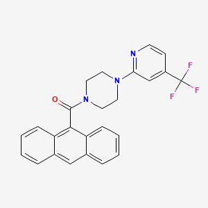 molecular formula C25H20F3N3O B12601172 Piperazine, 1-(9-anthracenylcarbonyl)-4-[4-(trifluoromethyl)-2-pyridinyl]- CAS No. 647854-35-1