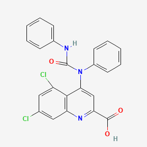 5,7-Dichloro-4-(1,3-diphenylureido)quinoline-2-carboxylic acid