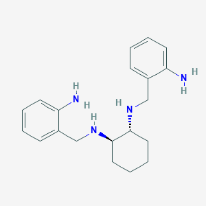 molecular formula C20H28N4 B12601219 (1R,2R)-N~1~,N~2~-Bis[(2-aminophenyl)methyl]cyclohexane-1,2-diamine CAS No. 628298-01-1