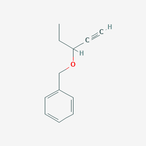 molecular formula C12H14O B12601222 {[(Pent-1-yn-3-yl)oxy]methyl}benzene CAS No. 909803-60-7