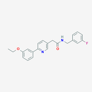 molecular formula C22H21FN2O2 B12601241 3-Pyridineacetamide, 6-(3-ethoxyphenyl)-N-[(3-fluorophenyl)methyl]- CAS No. 897015-70-2