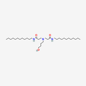 molecular formula C34H69N3O3 B12601349 3,3'-[(4-Hydroxybutyl)azanediyl]bis(N-dodecylpropanamide) (non-preferred name) CAS No. 917572-69-1