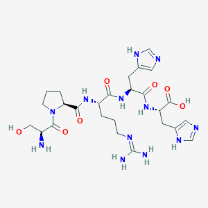 molecular formula C26H40N12O7 B12601372 L-Histidine, L-seryl-L-prolyl-L-arginyl-L-histidyl- CAS No. 872617-50-0