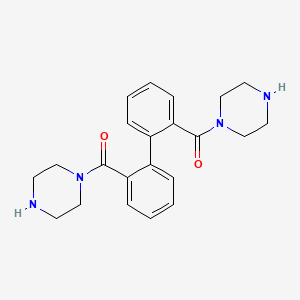 molecular formula C22H26N4O2 B12601413 ([1,1'-Biphenyl]-2,2'-diyl)bis[(piperazin-1-yl)methanone] CAS No. 904958-94-7