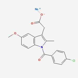 molecular formula C19H15ClNNaO4 B1260142 吲哚美辛钠 CAS No. 7681-54-1