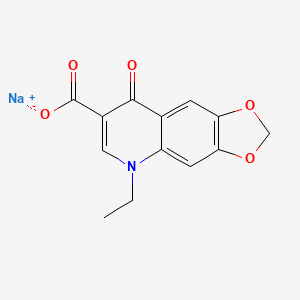 molecular formula C13H10NNaO5 B1260144 Sodium oxolinate CAS No. 59587-08-5