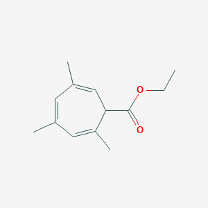 molecular formula C13H18O2 B12601447 2,4,6-Cycloheptatriene-1-carboxylic acid, 2,4,6-trimethyl-, ethyl ester CAS No. 651046-46-7