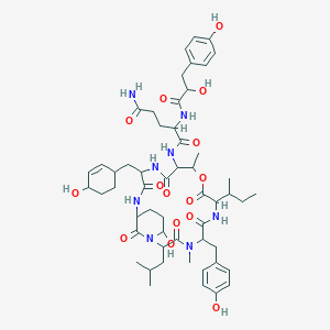 molecular formula C54H76N8O15 B1260147 Aeruginopeptin 917S-B 