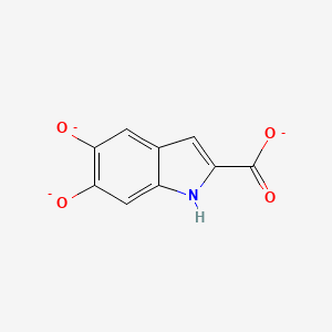 molecular formula C9H4NO4-3 B1260148 5,6-Dioxidoindole-2-carboxylate 