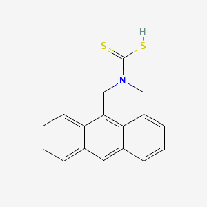 molecular formula C17H15NS2 B12601486 [(Anthracen-9-yl)methyl]methylcarbamodithioic acid CAS No. 917948-49-3