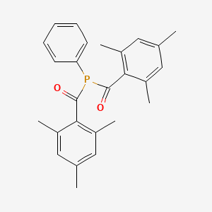 molecular formula C26H27O2P B12601523 Phosphine, phenylbis(2,4,6-trimethylbenzoyl)- CAS No. 620596-61-4