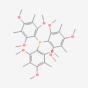 molecular formula C33H45O9P B12601536 Tris(2,4,6-trimethoxy-3,5-dimethylphenyl)phosphane CAS No. 647841-51-8