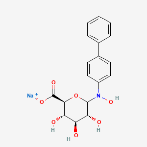 molecular formula C18H18NNaO7 B1260156 N,4-Biphenyl-N-hydroxy-D-glucuronosylamine CAS No. 67068-87-5