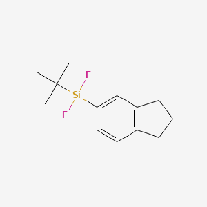 molecular formula C13H18F2Si B12601560 tert-Butyl(2,3-dihydro-1H-inden-5-yl)difluorosilane CAS No. 647842-20-4