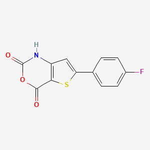 molecular formula C12H6FNO3S B12601582 6-(4-Fluorophenyl)-2H-thieno[3,2-d][1,3]oxazine-2,4(1H)-dione CAS No. 649757-38-0