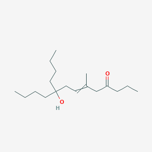 molecular formula C18H34O2 B12601616 9-Butyl-9-hydroxy-6-methyltridec-6-EN-4-one CAS No. 651303-26-3