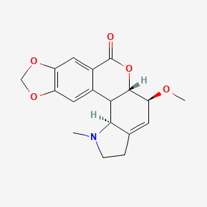 molecular formula C18H19NO5 B1260162 (3S,9S,10S)-9-methoxy-4-methyl-11,16,18-trioxa-4-azapentacyclo[11.7.0.02,10.03,7.015,19]icosa-1(20),7,13,15(19)-tetraen-12-one 
