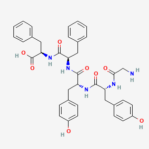 molecular formula C38H41N5O8 B12601623 Glycyl-D-tyrosyl-D-tyrosyl-D-phenylalanyl-D-phenylalanine CAS No. 644996-89-4