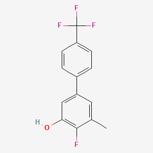 molecular formula C14H10F4O B12601631 4-Fluoro-5-methyl-4'-(trifluoromethyl)[1,1'-biphenyl]-3-ol CAS No. 648438-93-1