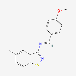 1-(4-methoxyphenyl)-N-(5-methyl-1,2-benzothiazol-3-yl)methanimine