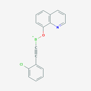 molecular formula C17H10BClNO B12601666 [(2-Chlorophenyl)ethynyl][(quinolin-8-yl)oxy]boranyl CAS No. 873101-89-4