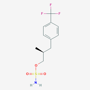 molecular formula C11H14F3NO3S B12601671 Sulfamic acid, (2S)-2-methyl-3-[4-(trifluoromethyl)phenyl]propyl ester CAS No. 648918-53-0