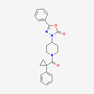 molecular formula C23H23N3O3 B1260168 3-[1-[氧代-(1-苯基环丙基)甲基]-4-哌啶基]-5-苯基-1,3,4-恶二唑-2-酮 