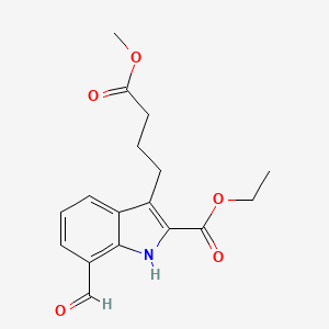 Ethyl 7-formyl-3-(4-methoxy-4-oxobutyl)-1H-indole-2-carboxylate