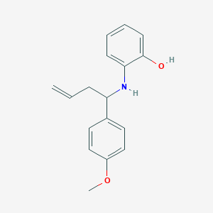 molecular formula C17H19NO2 B12601708 Phenol, 2-[[1-(4-methoxyphenyl)-3-butenyl]amino]- CAS No. 647017-93-4