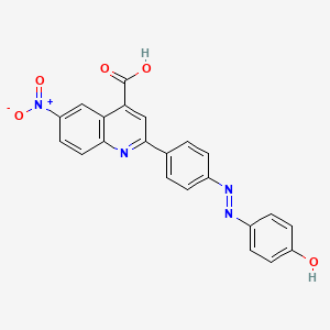 4-Quinolinecarboxylic acid, 2-[4-[(4-hydroxyphenyl)azo]phenyl]-6-nitro-